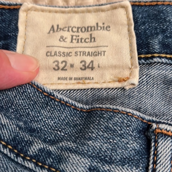 Men’s Abercrombie and fitch straight jeans 32x34 - Picture 2 of 5